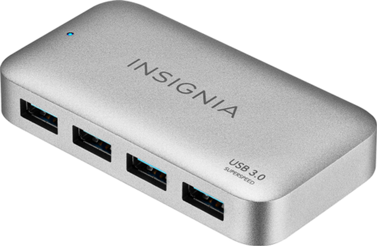 Insignia™ - 4-Port USB 3.0 Hub - Black