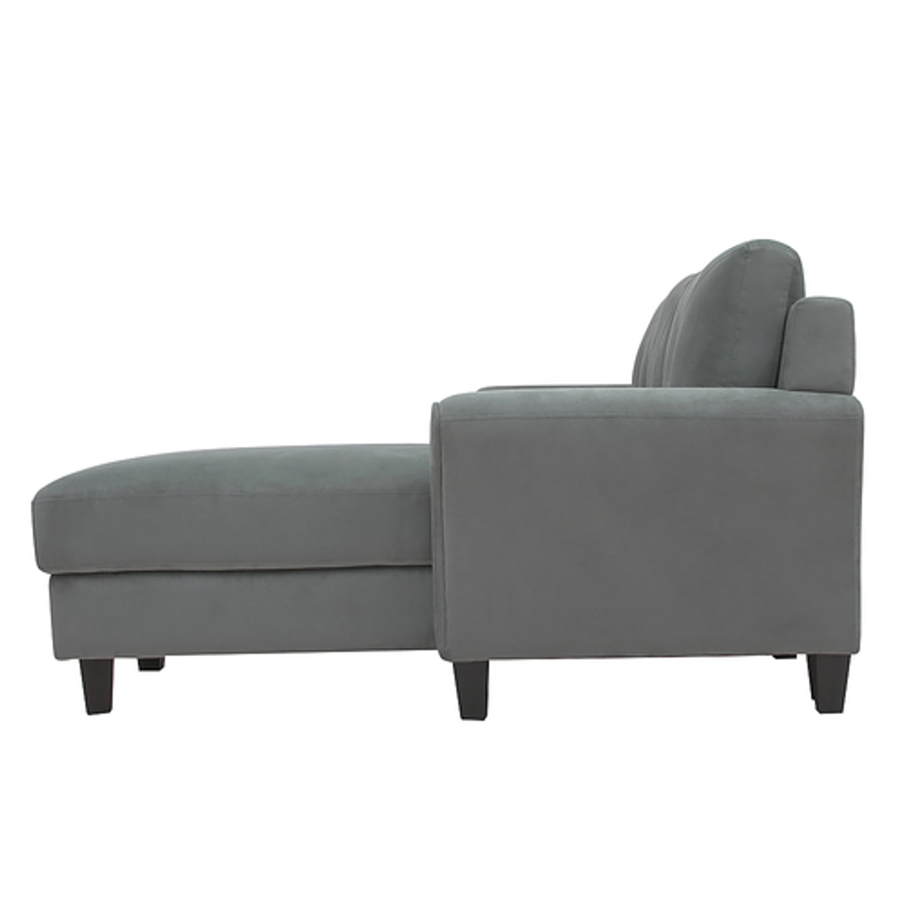 Lifestyle Solutions - Hamburg Rolled Arm Sectional Sofa in Grey - Dark Grey