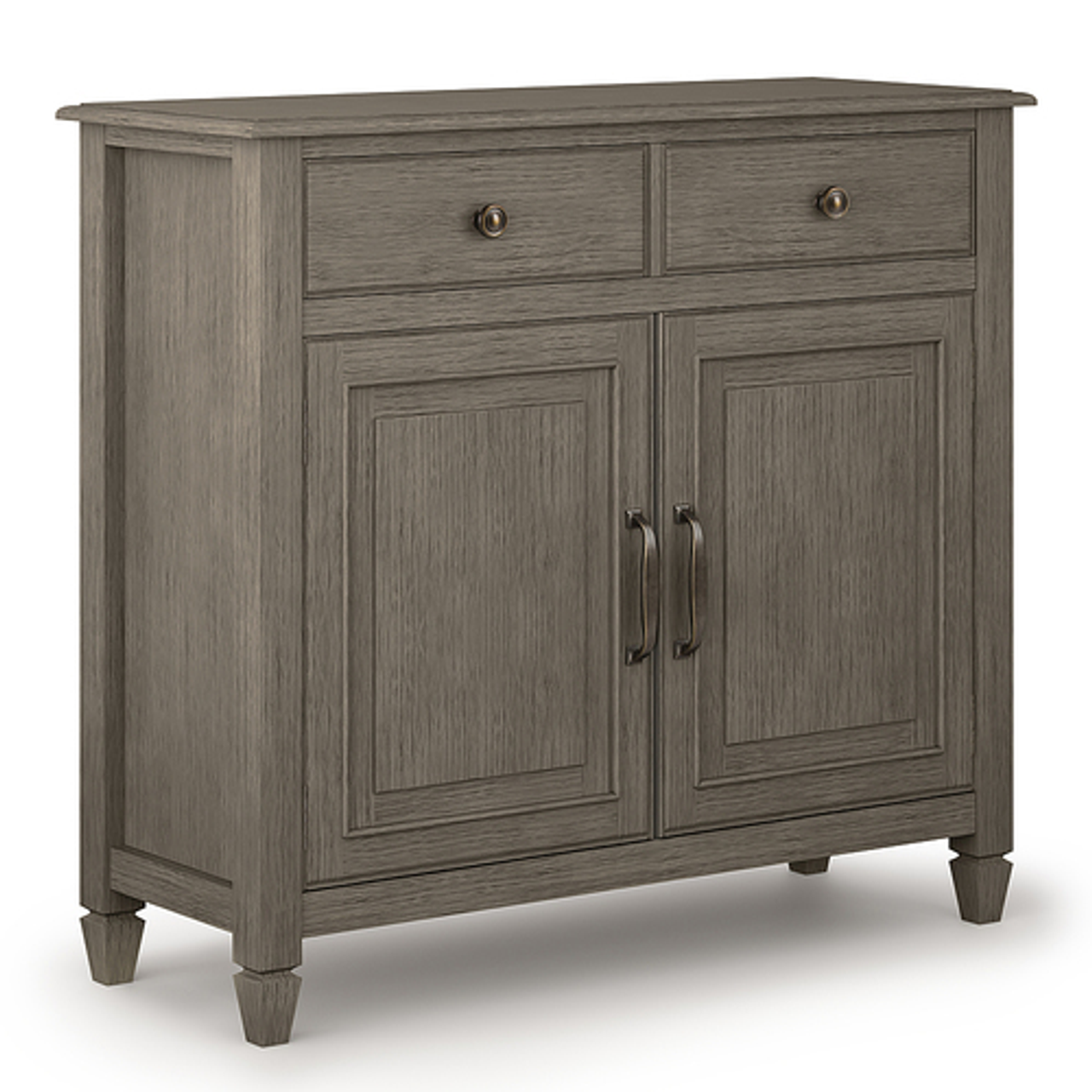 Simpli Home - Connaught Entryway Storage Cabinet - Farmhouse Grey