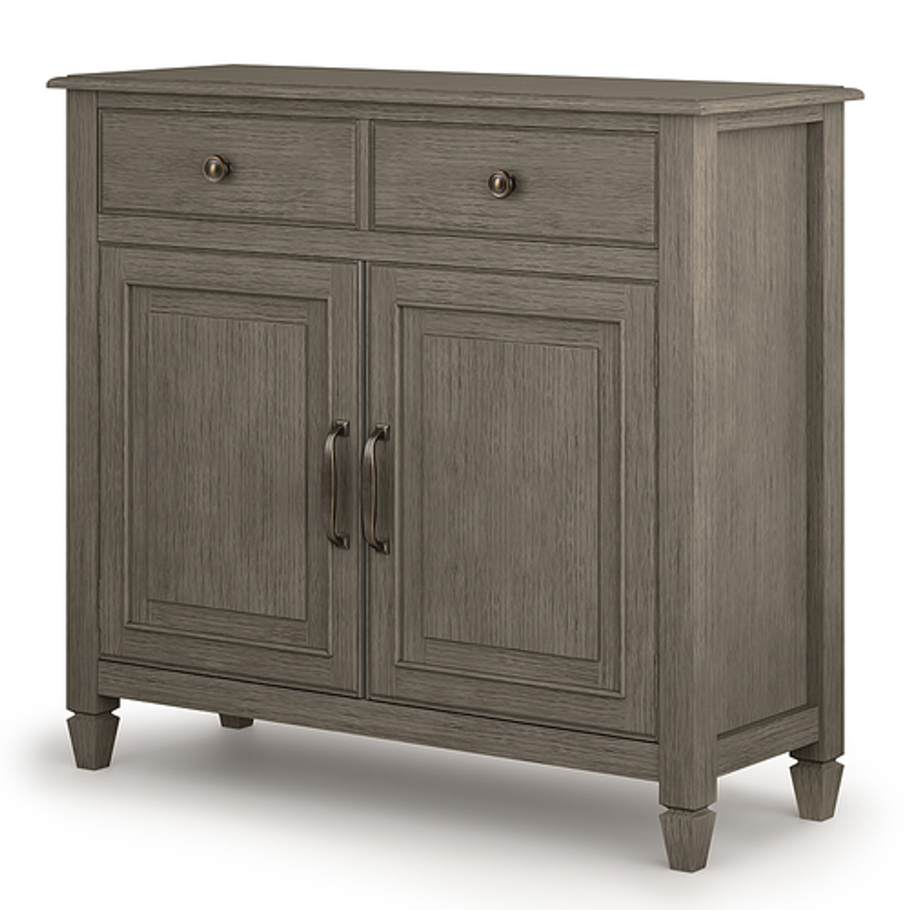 Simpli Home - Connaught Entryway Storage Cabinet - Farmhouse Grey