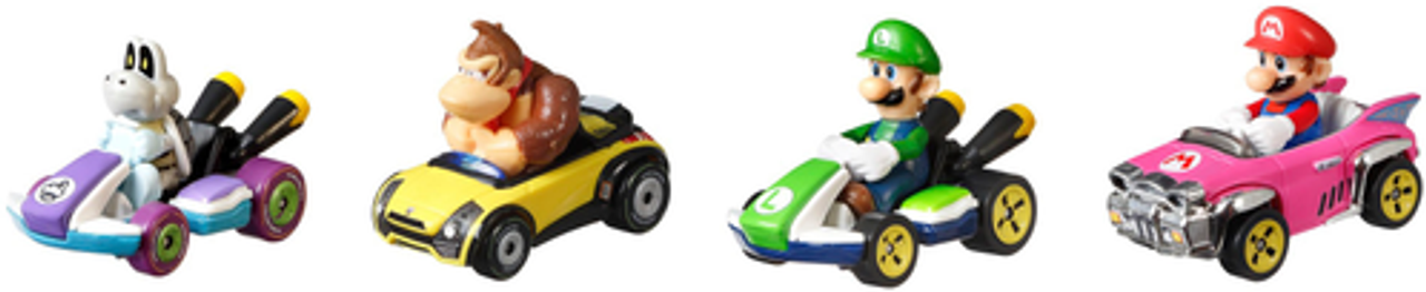 Hot Wheels - Mario Kart Vehicle 4-Pack - Styles May Vary