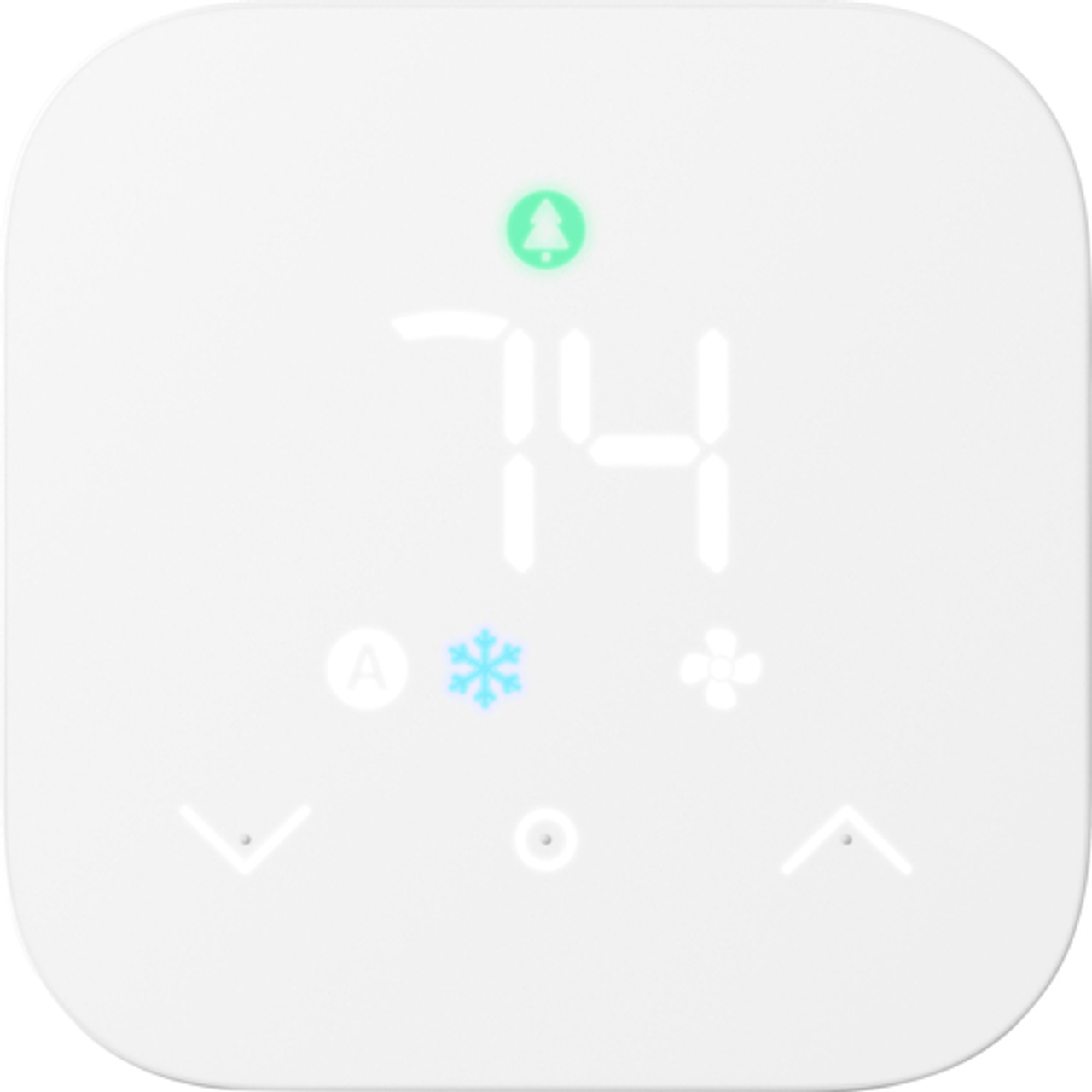Amazon - Smart Programmable Thermostat with Alexa - WHITE