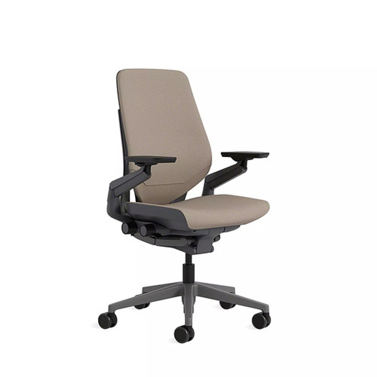 Steelcase - Gesture Shell Back Office Chair in Oatmeal Fabric with Hard Casters