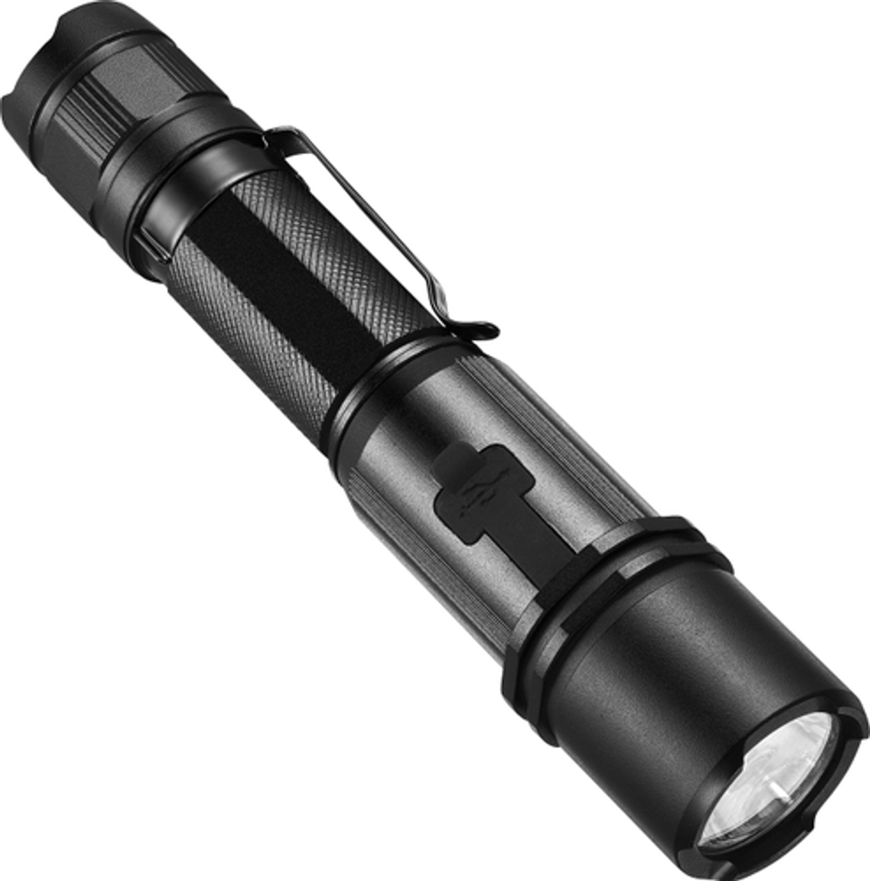 Best Buy essentials™ - 800-Lumen Rechargeable LED Flashlight - Black