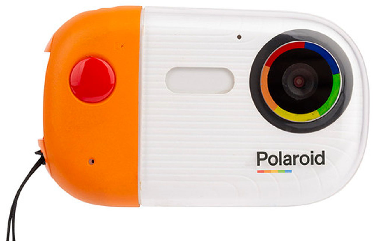 Polaroid - Wave Underwater Camera 18MP 4K UHD with LCD Display - Orange/White