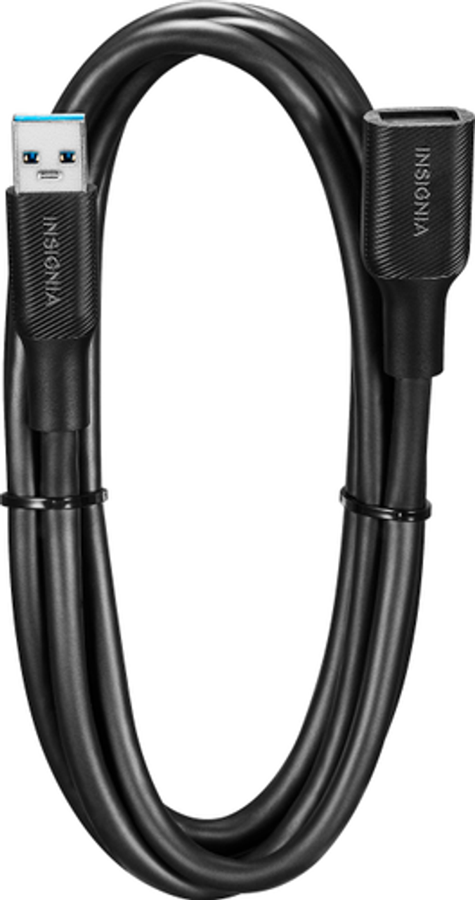 Insignia™ - 6' USB 3.0 A-Male to A-Female Extension Cable - Black