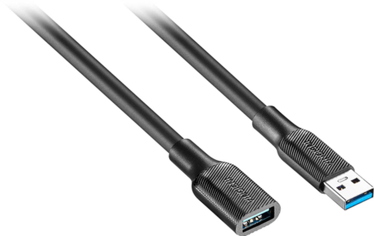 Insignia™ - 12' USB 3.0 A-Male to A-Female Extension Cable - Black