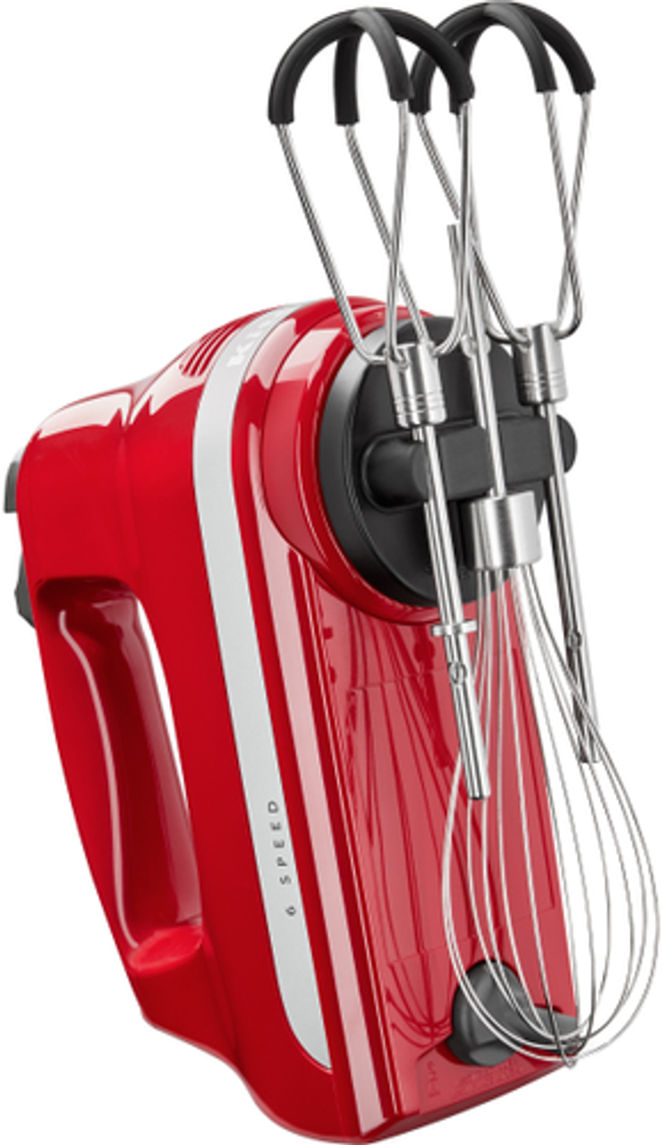 KitchenAid 6 Speed Hand Mixer with Flex Edge Beaters - Empire Red