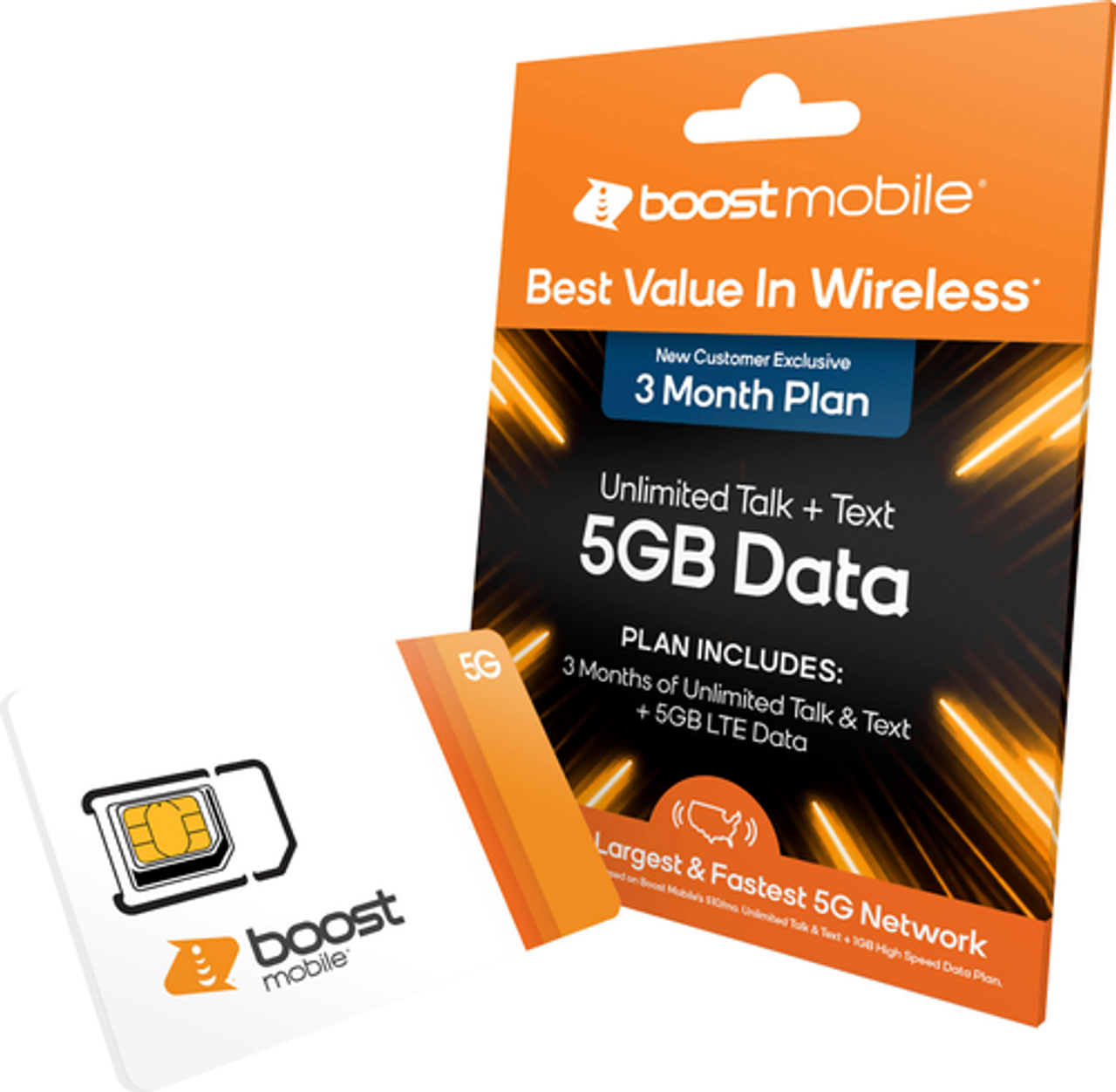 Boost Mobile 3 Months 5GB Plan SIM Card Kit
