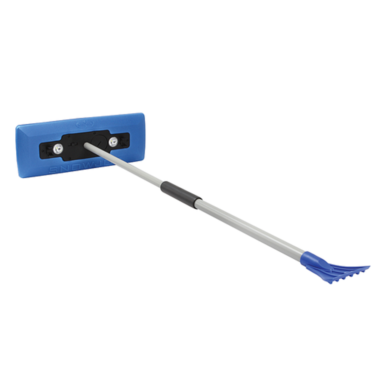 Snow Joe SJBLZD-LED 4-In-1 Telescoping Snow Broom + Ice Scraper - Blue