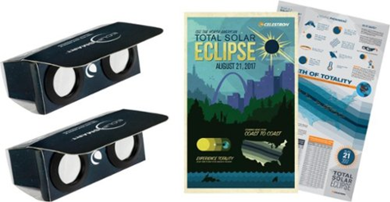 Celestron - EclipSmart 2x Power Viewers Sun and Eclipse Observing Kit