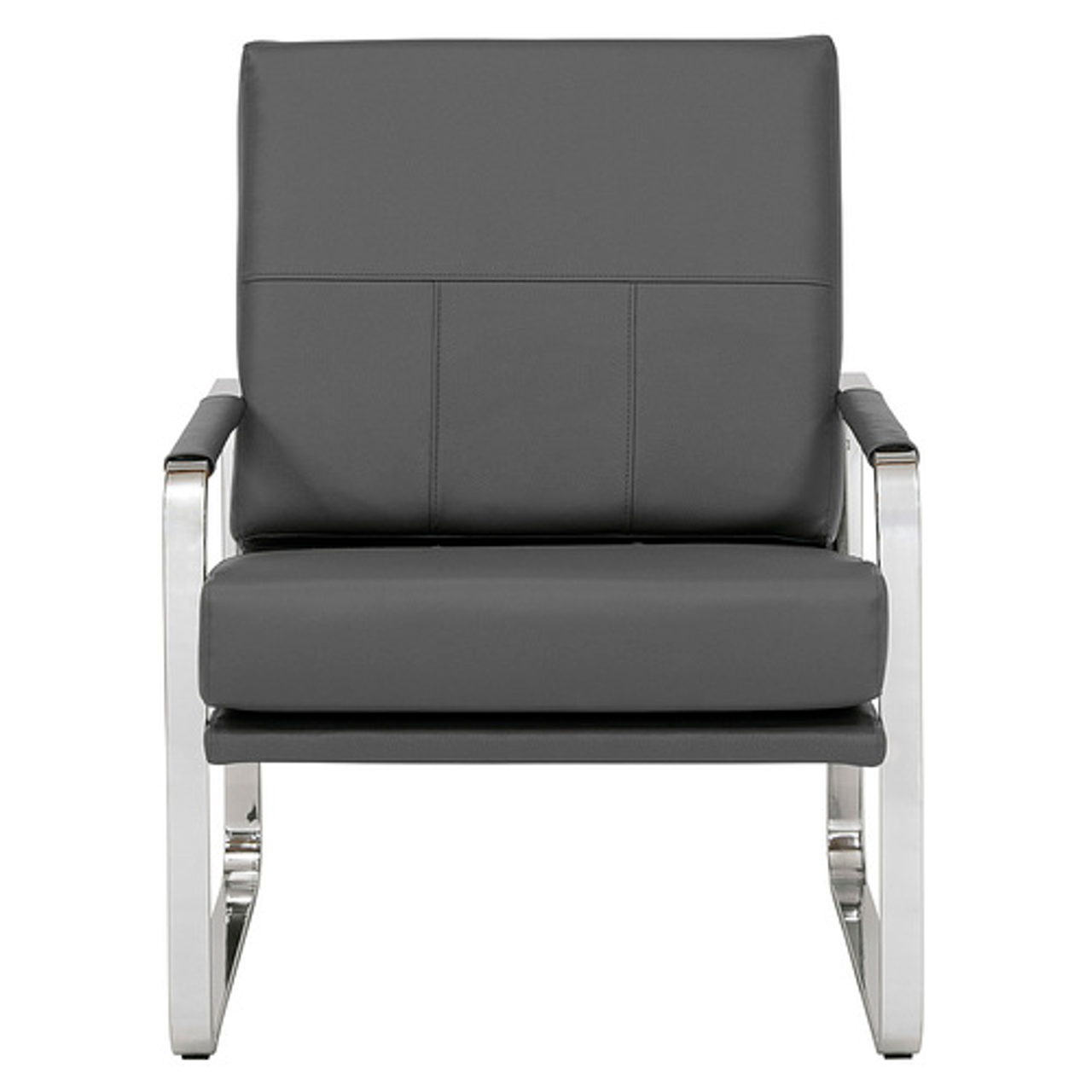 Studio Designs - Allure Arm Chair Leather and Chrome - Smoke