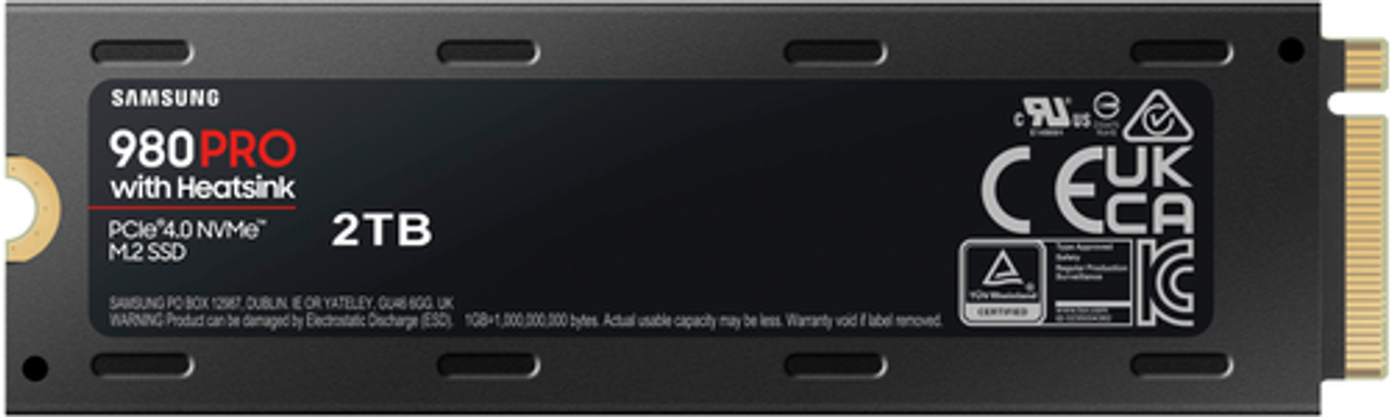 Samsung - 980 PRO Heatsink 2TB PCIe Gen 4.0 x4, NVMe 1.3c Internal Gaming SSD M.2 for Laptops and Desktops