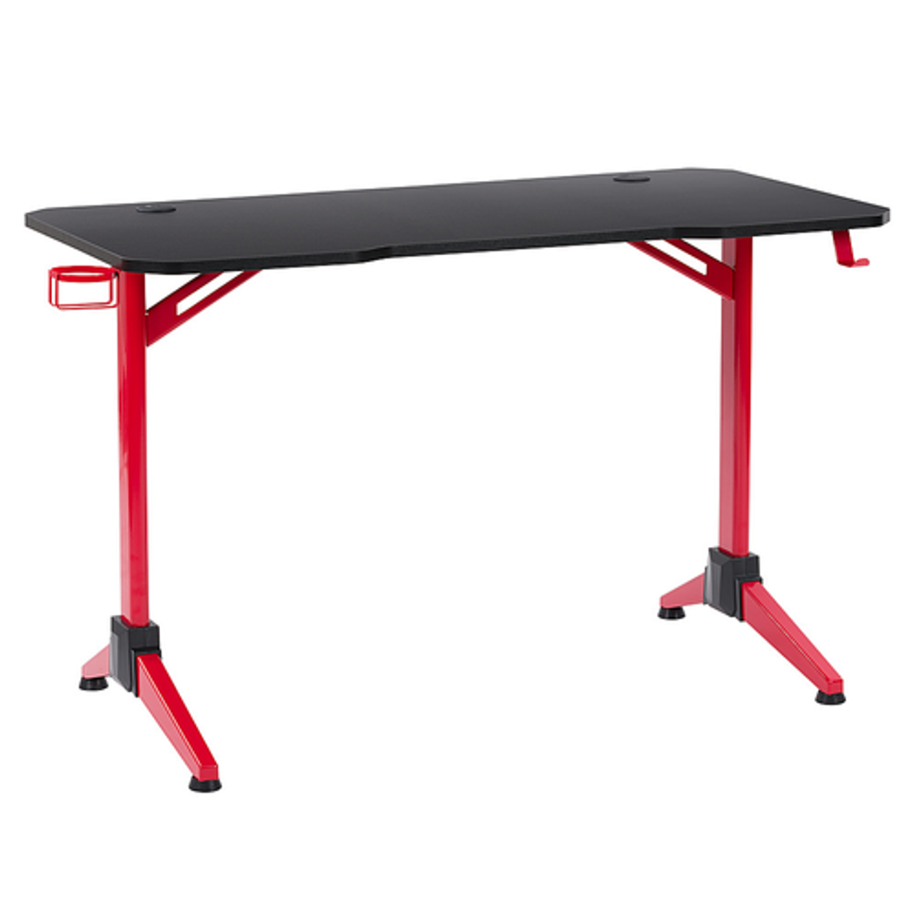 CorLiving Conqueror Black and Red Gaming Desk - Red and Black