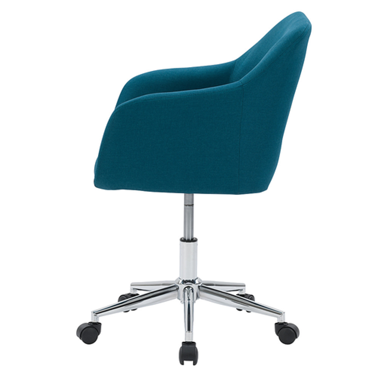 CorLiving Marlowe Upholstered Chrome Base Task Chair - Dark Blue