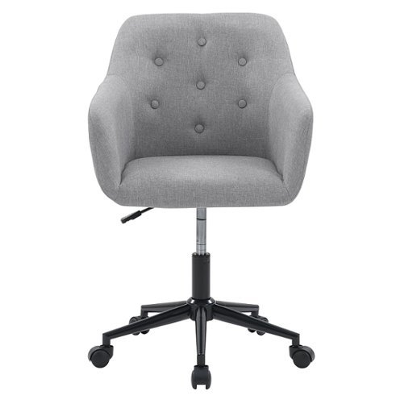 CorLiving Marlowe Upholstered Button Tufted Task Chair - Light Grey