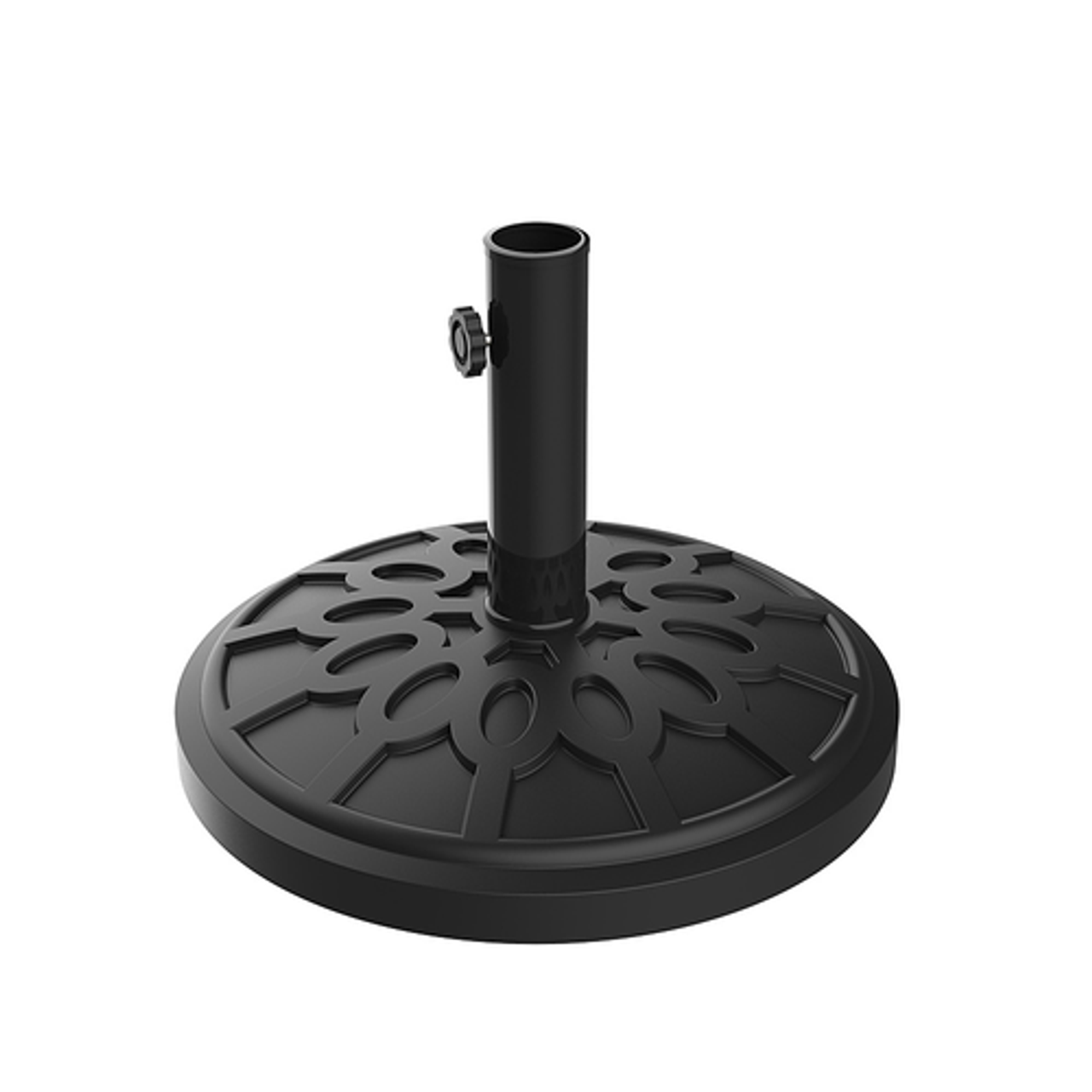 Outdoor Patio Umbrella Base Stand for Table, Tilt, and Freestanding Umbrellas by Nature Spring - Black