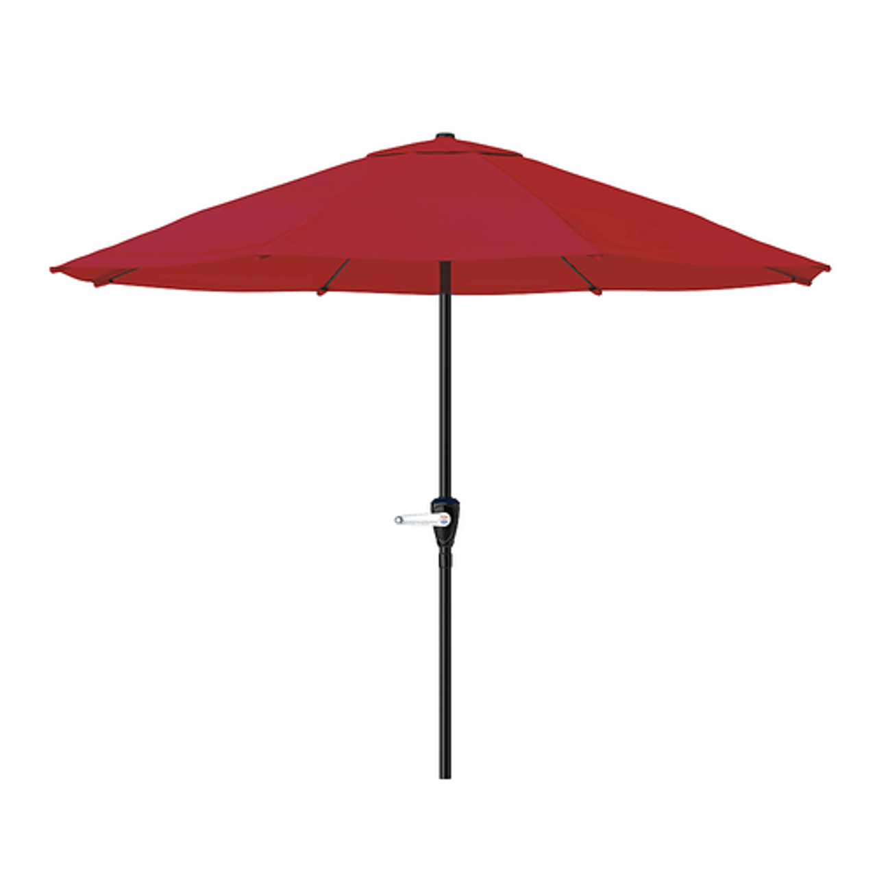 Nature Spring - 9-Foot Patio Umbrella With Easy Crank for Outdoor Table, Picnic Table, and Patio Table (Red) - Red
