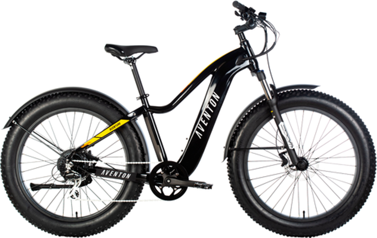 Aventon - Aventure Ebike w/ 45 mile Max Operating Range and 20 MPH Max Speed - LG - Fire Black