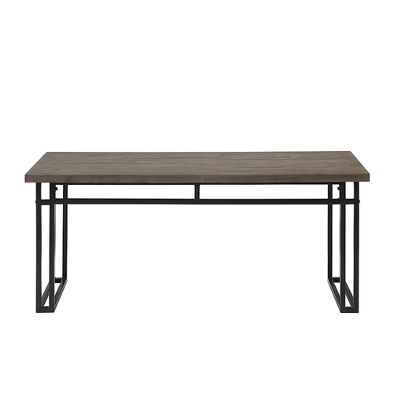 Walker Edison - Modern and Metal Wood Dining Bench - Grey Hickory