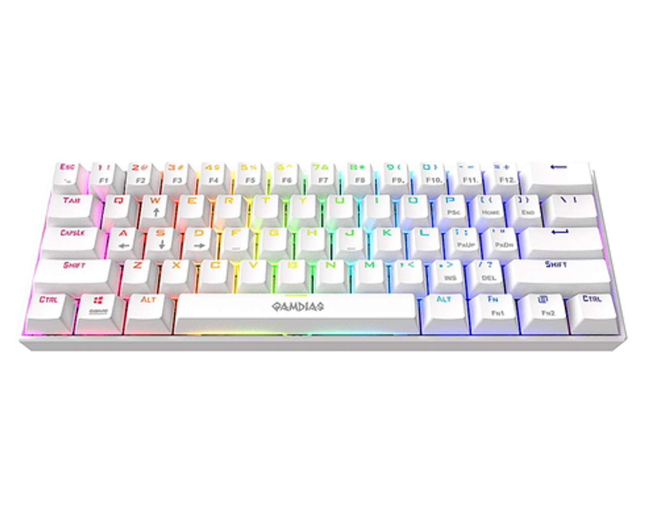 GAMDIAS - GD-HERMES E3 60% RGB BLUE Switch Mechanical Keyboard - White