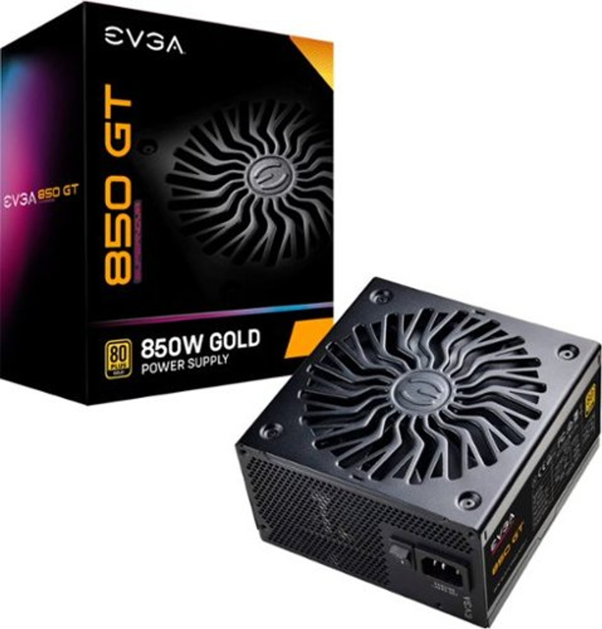 EVGA - GT Series 850W Auto Eco Mode with FDB Fan 80 Plus Power Supply