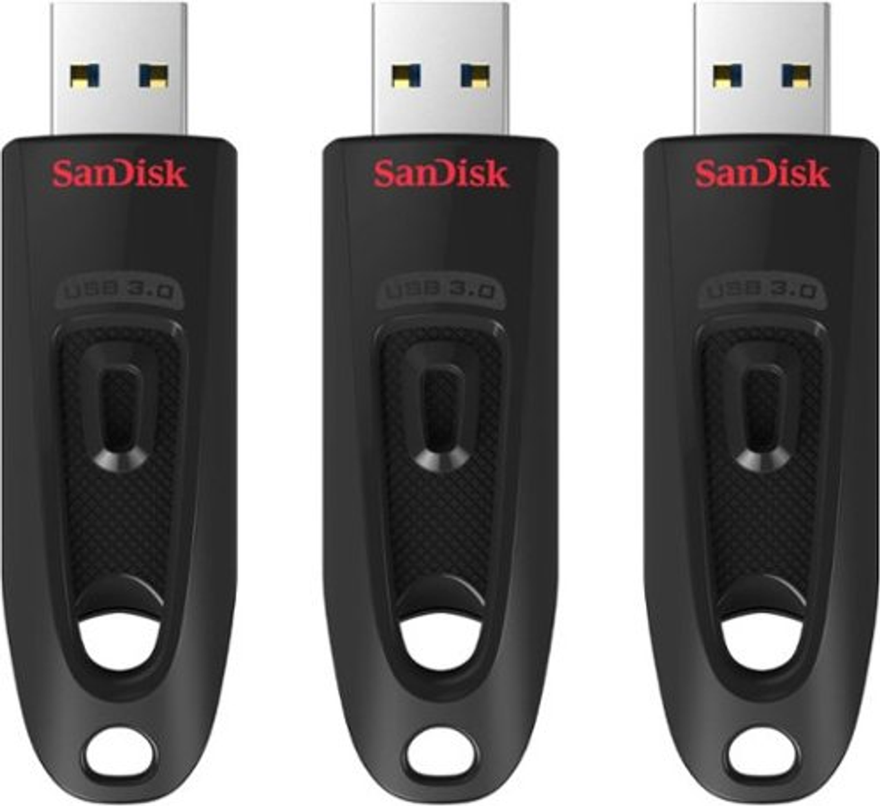SanDisk - Ultra 32GB USB 3.0 Type-A Flash Drive with Hardware Encryption (3-Pack)