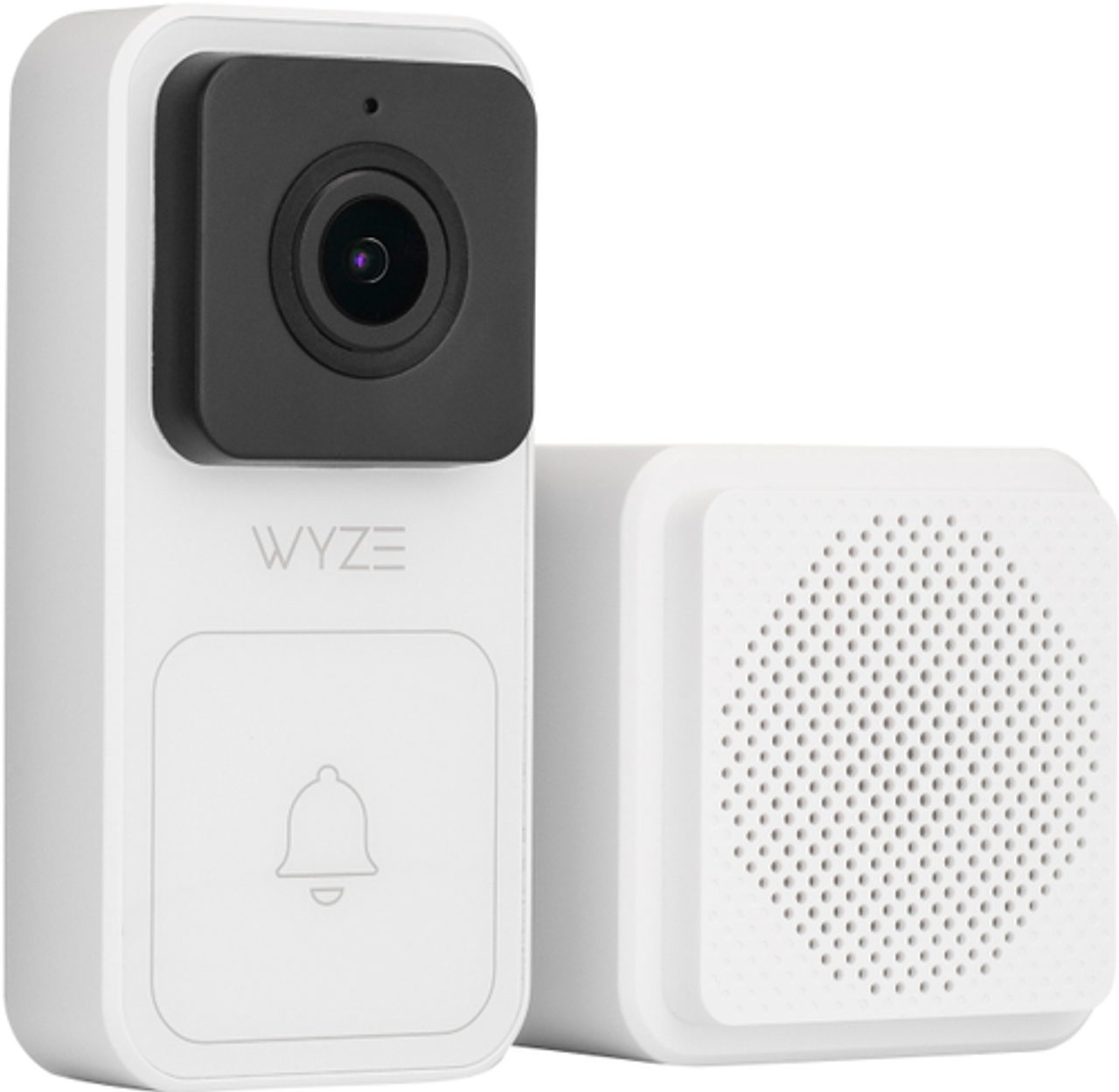 Wyze - Video Doorbell (Chime and Horizontal Wedge Included), 1080p HD Video with 2-Way Audio and Night Vision - White