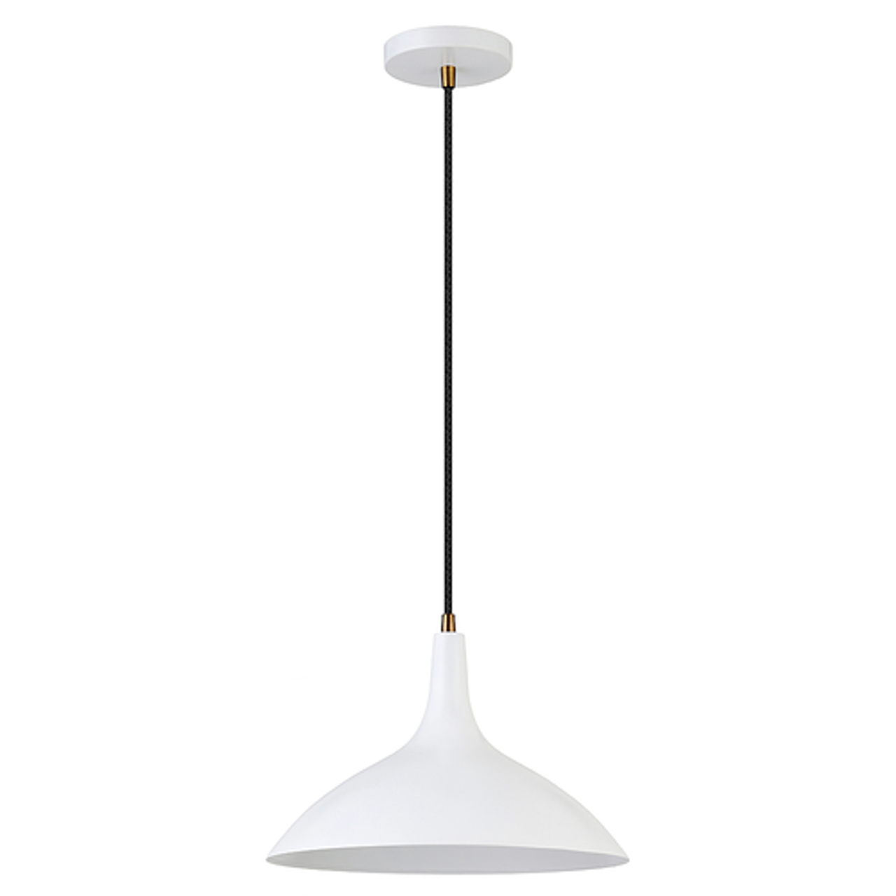 Camden&Wells - Barton Metal Pendant - Matte White/Brass