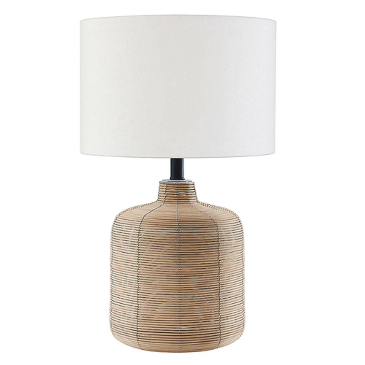 Camden&Wells - Jolina Table Lamp - Natural Rattan/Brass