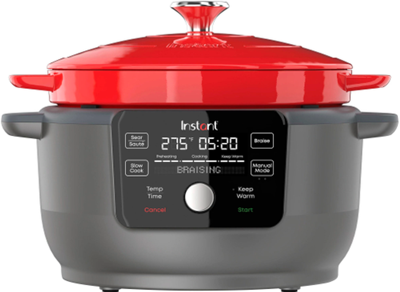 Instant Pot - Precision 5-in-1 Electric Dutch Oven - Cast Iron - Red