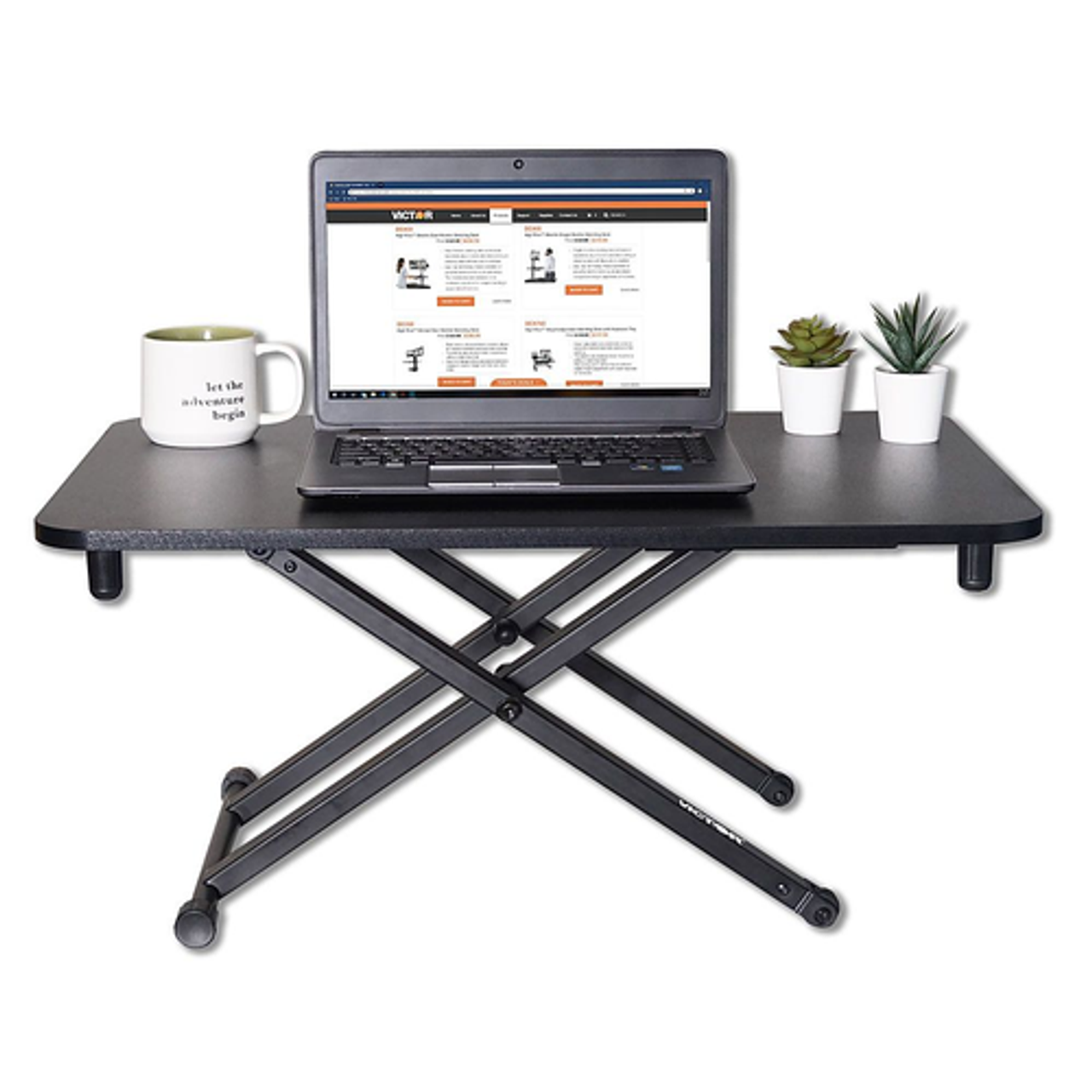 Victor - Height Adjustable Laptop Desk Riser - Black