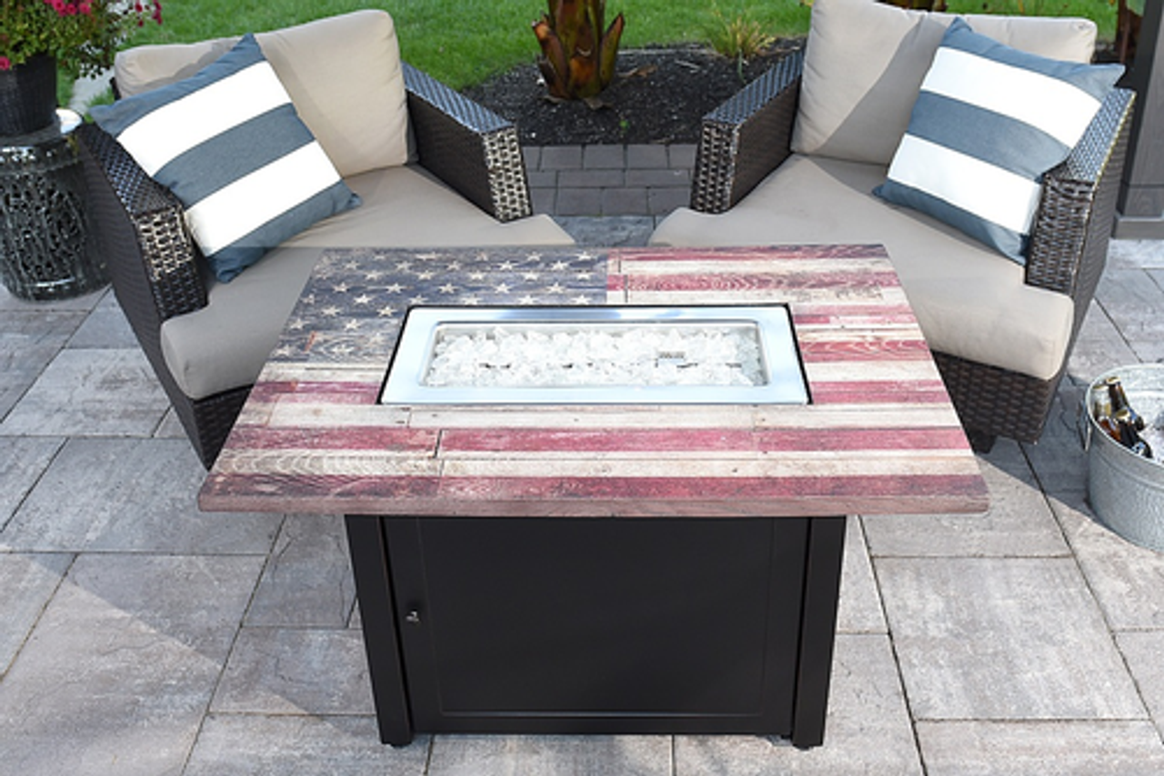 Mr. Bar-B-Q - The Americana, Fire Pit 40" X 20" - Black