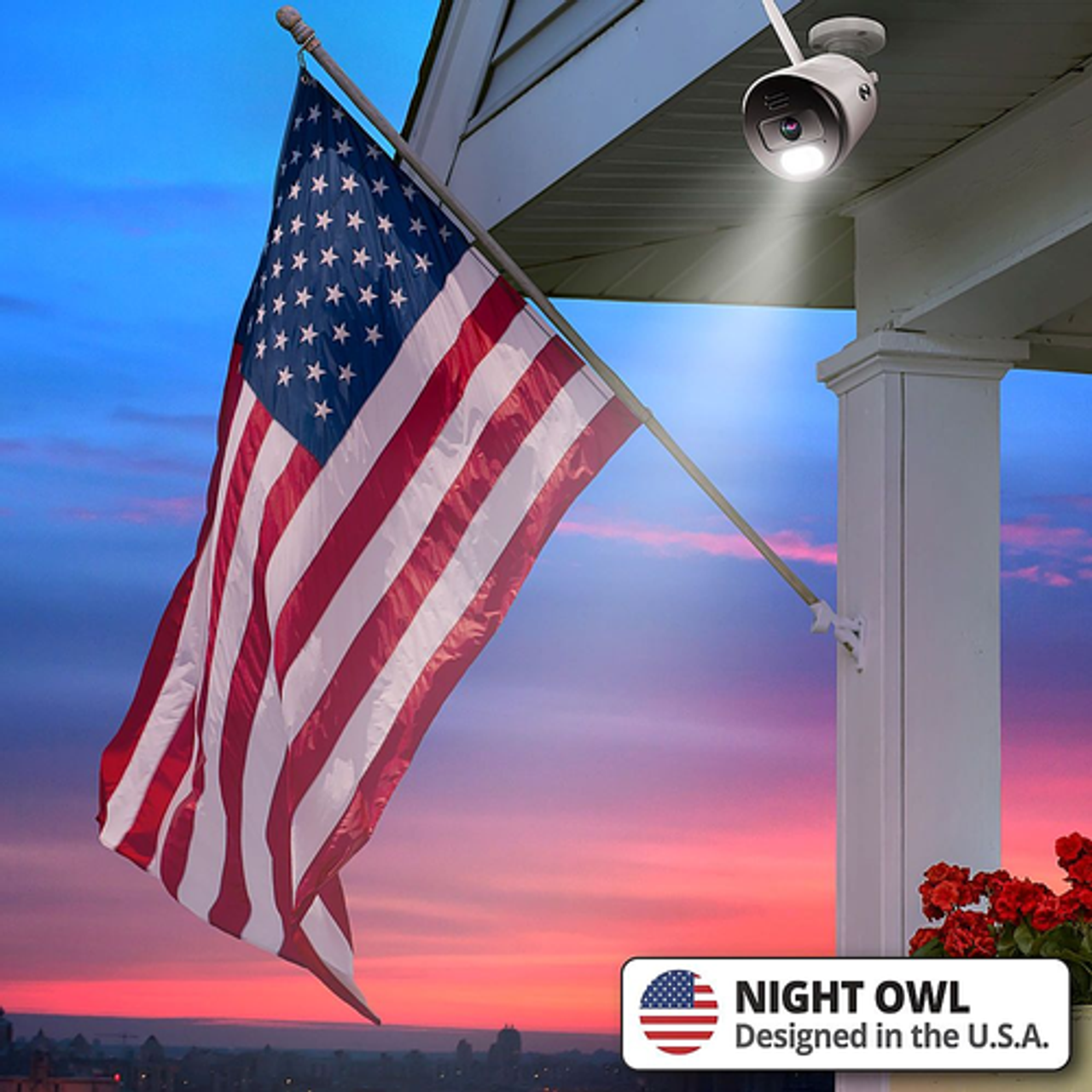 Night Owl - Wi-Fi IP 4K HD Spotlight Camera with 2-Way Audio (1-Pack) - White