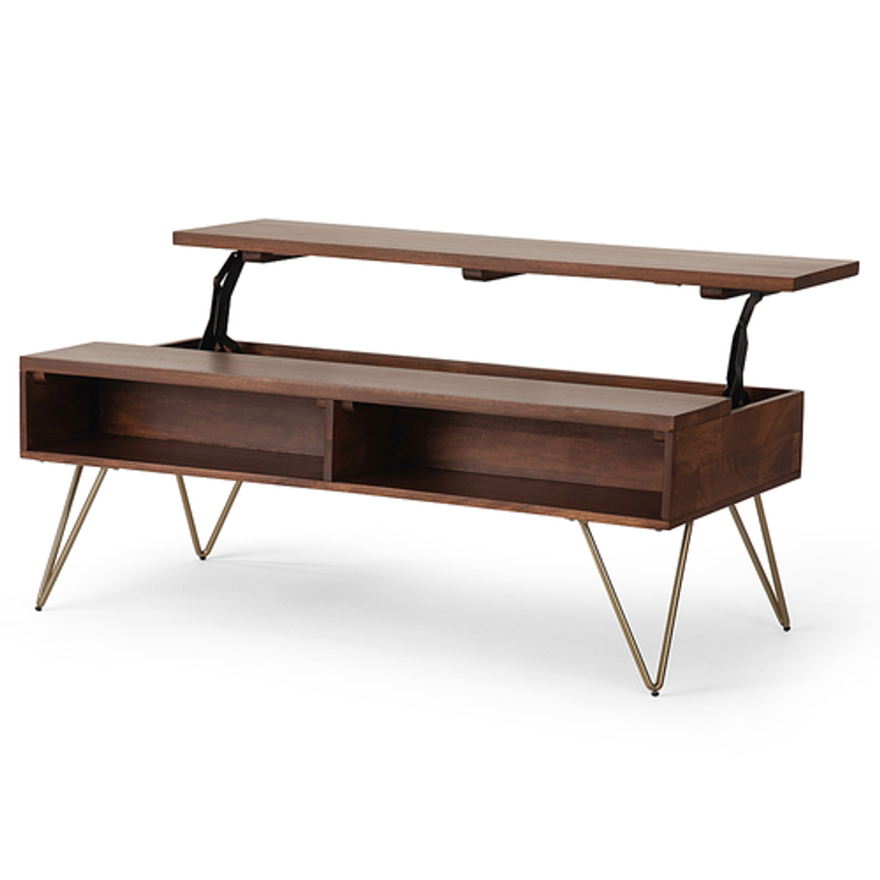 Simpli Home - Hunter Lift Top Coffee Table - Umber Brown