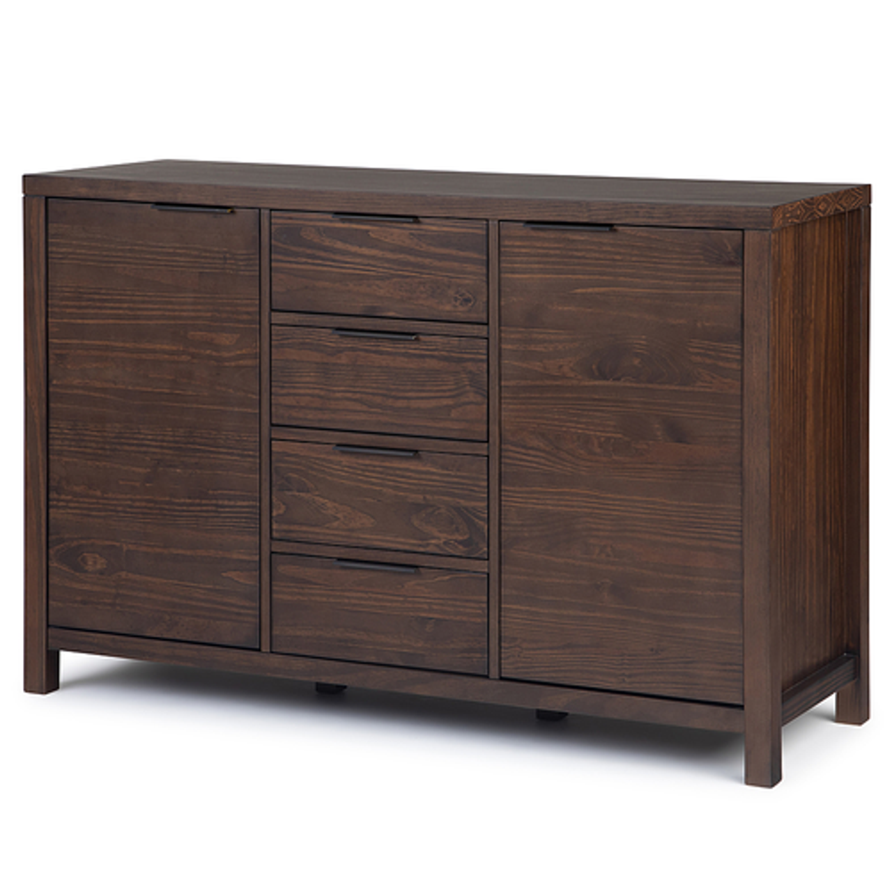 Simpli Home - Hollander Sideboard Buffet - Warm Walnut Brown