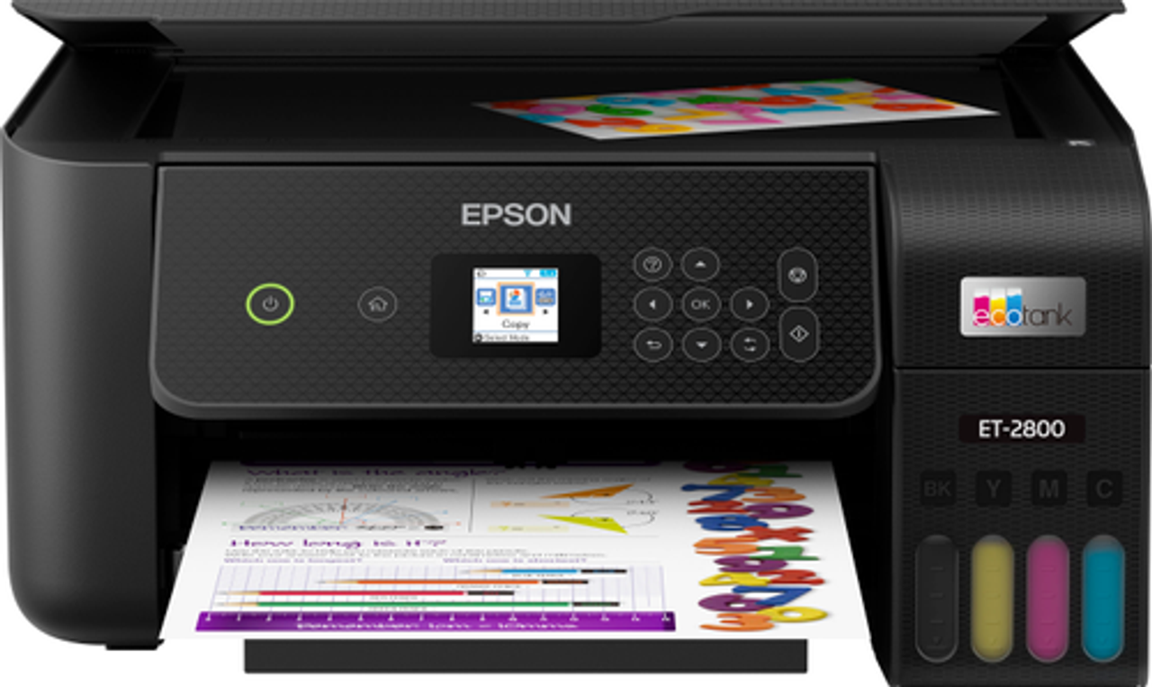 Epson - EcoTank ET-2800 All-in-One Printer, Black - Black