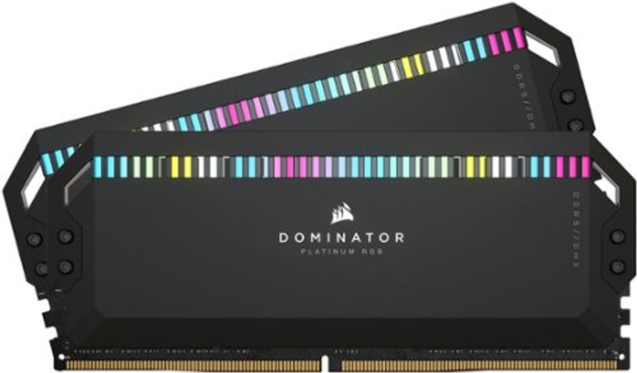 CORSAIR - DOMINATOR PLATINUM RGB 64GB (2PK x 32GB) 5200MHz DDR5 C40 DESKTOP - Black