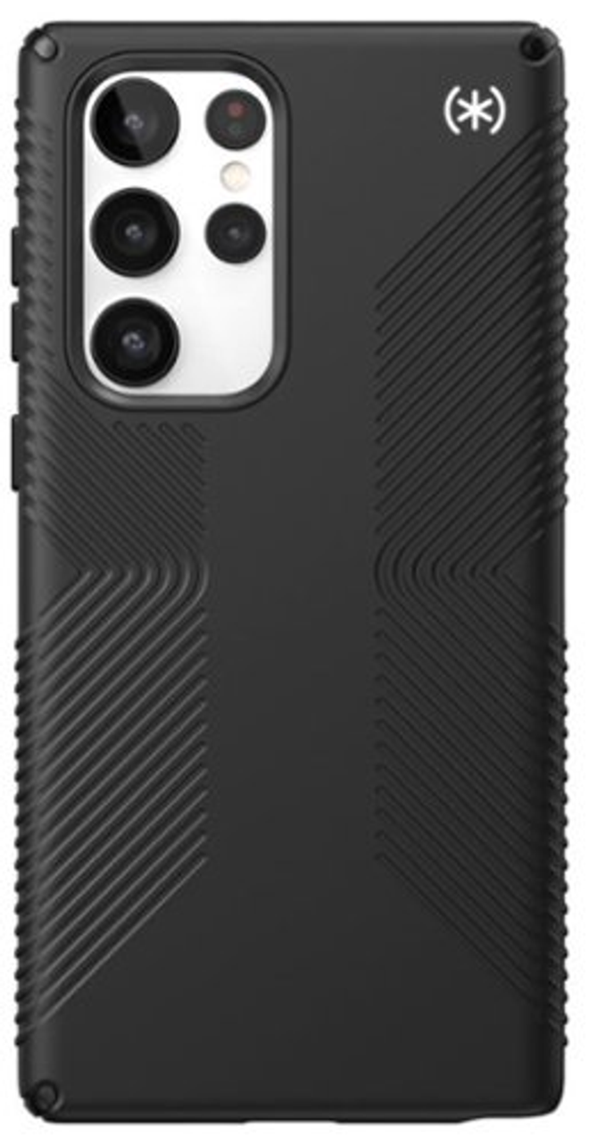 Speck - Presidio2 Grip for Samsung GS22 Ultra - BLACK/BLACK/WHITE