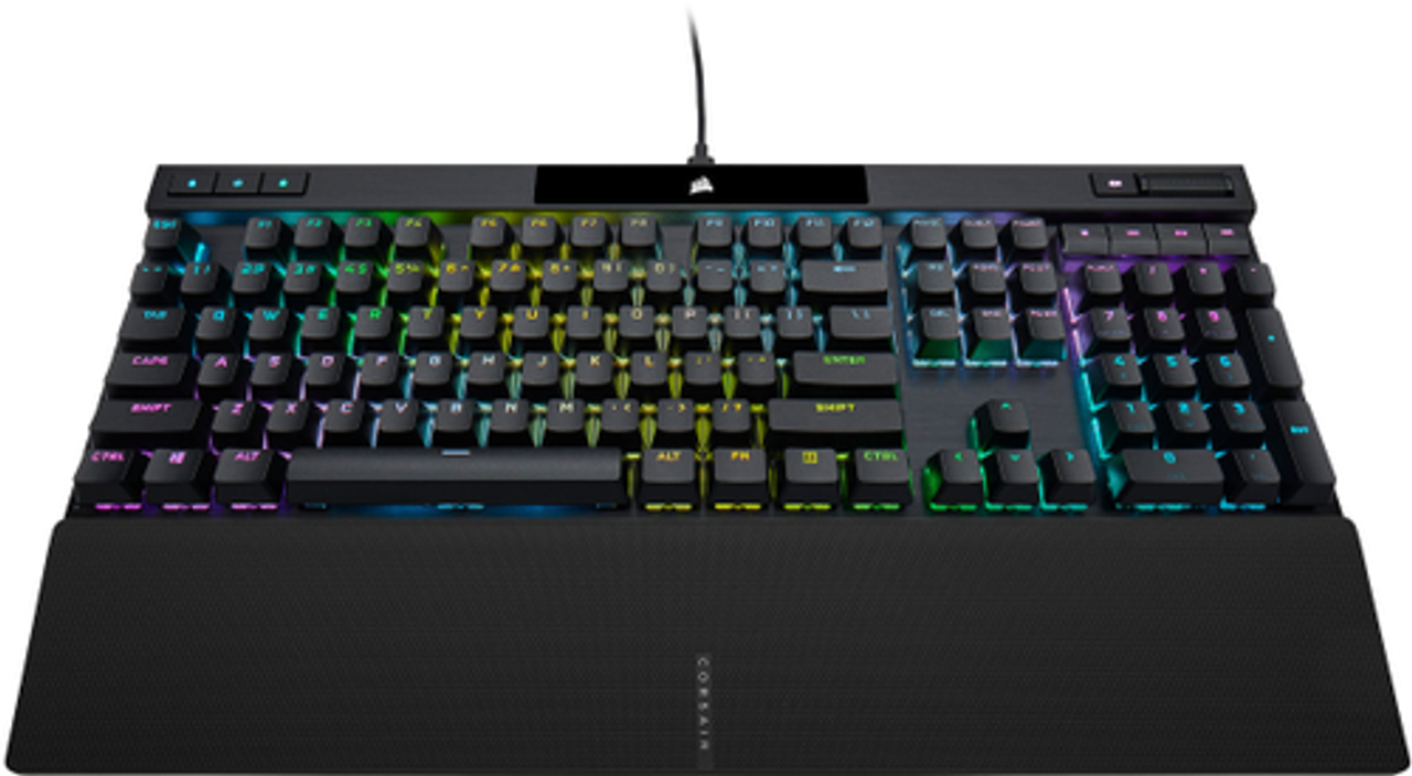 CORSAIR - K70 RGB PRO Full-size Wired Mechanical Cherry MX Speed Linear Switch Gaming Keyboard with PBT Double-Shot Keycaps - Black