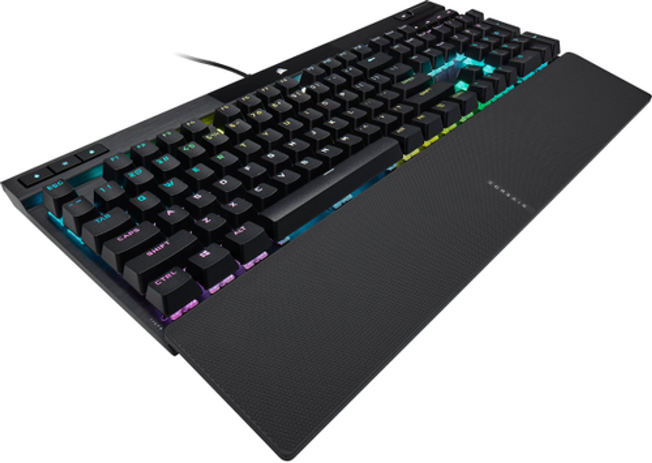 CORSAIR - K70 RGB PRO Full-size Wired Mechanical Cherry MX Speed Linear Switch Gaming Keyboard with PBT Double-Shot Keycaps - Black