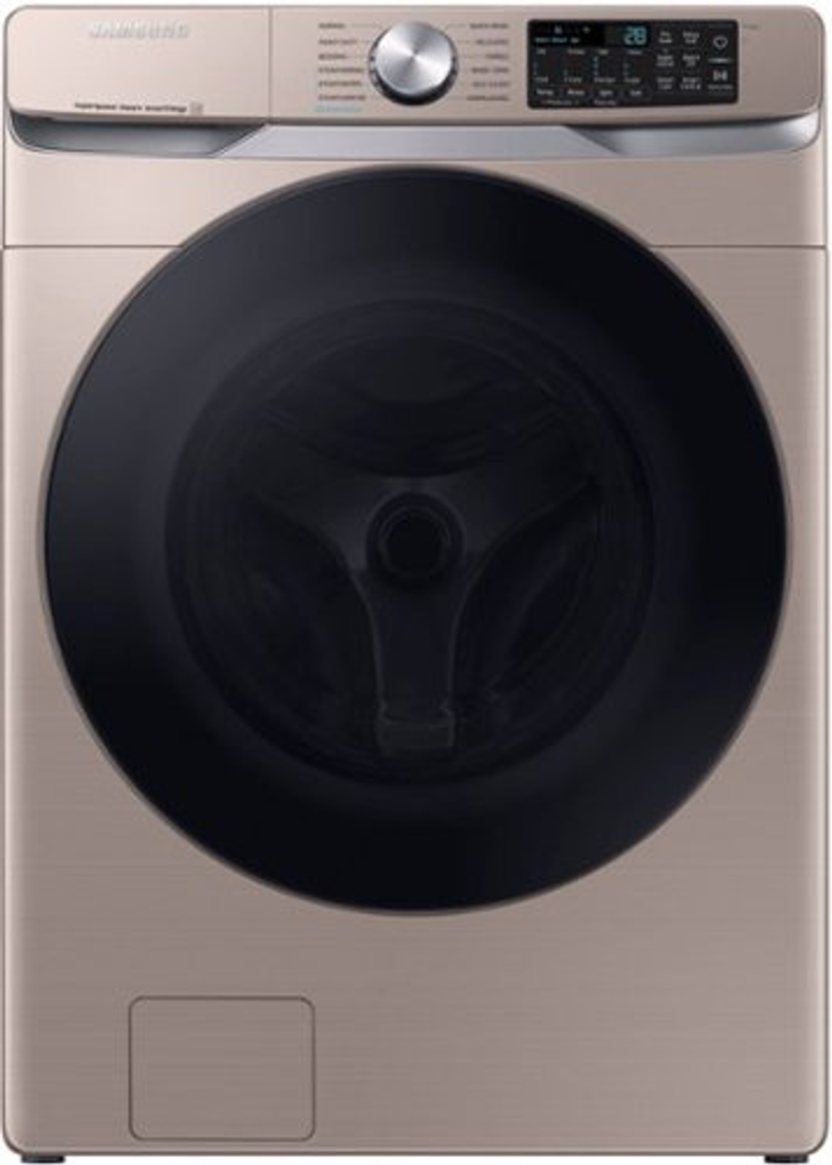 Samsung - 4.5 cu. ft. Large Capacity Smart Front Load Washer with Super Speed Wash - Champagne