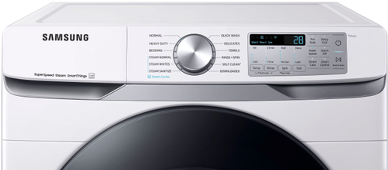 Samsung - 4.5 cu. ft. Large Capacity Smart Front Load Washer with Super Speed Wash - White