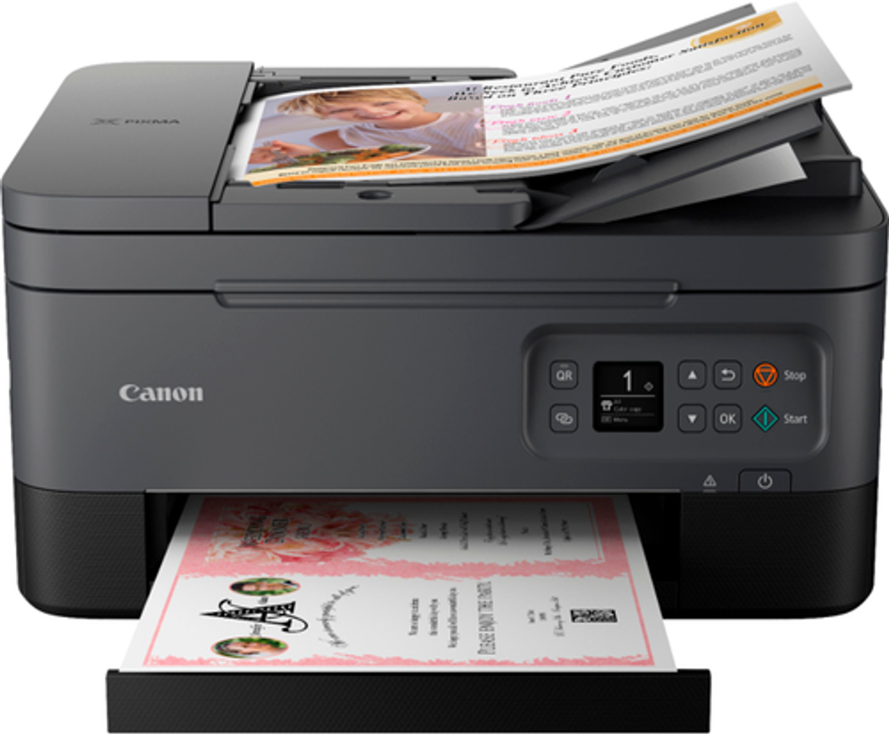 Canon - PIXMA TR7020a Wireless All-In-One Inkjet Printer - Black