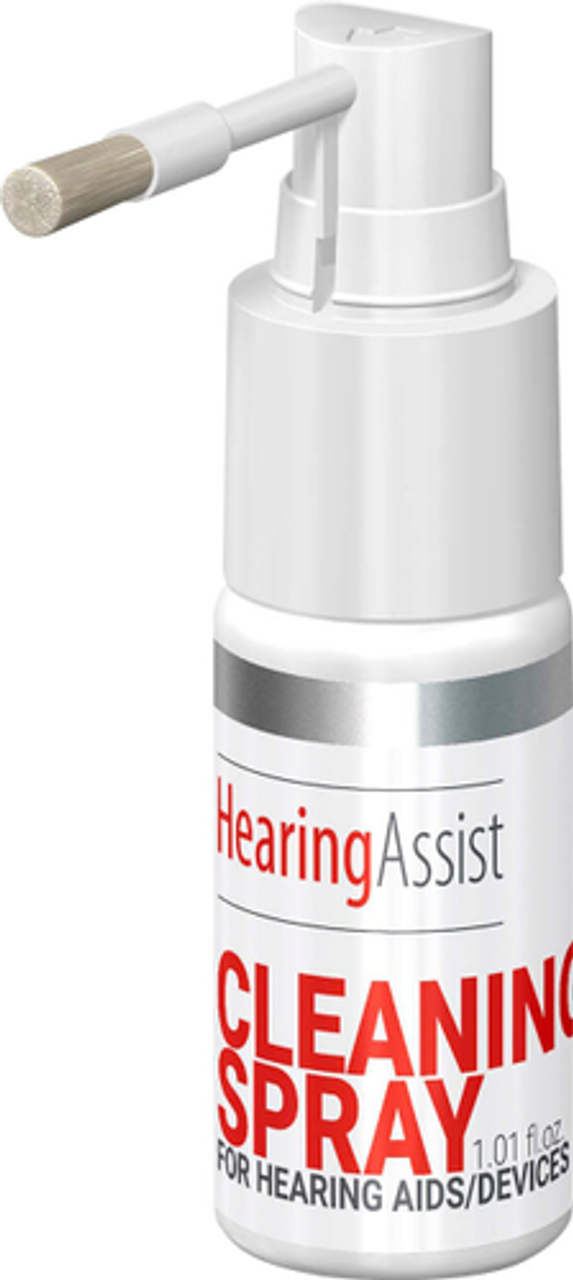 Hearing Assist Cleaning Spray for Hearing Aids/Devices, 1.01 fl oz - White