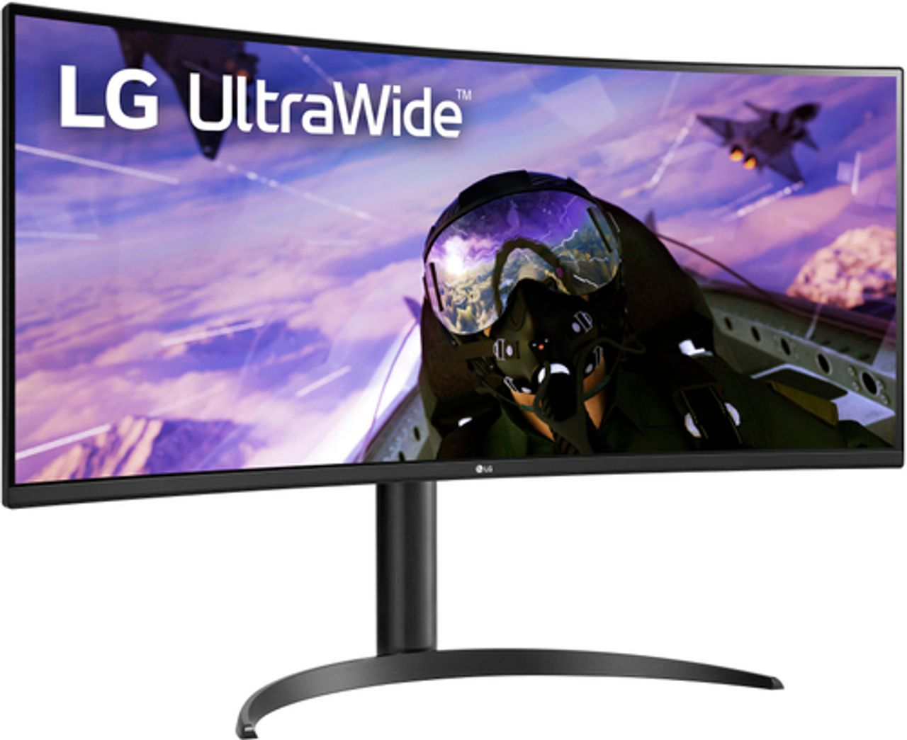 LG - 34” Curved UltraWide QHD HDR FreeSync Premium Monitor - Black - Black