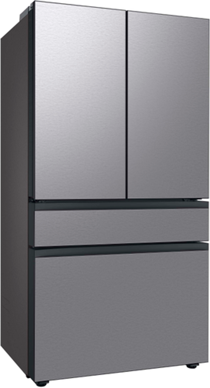 Samsung - 23 cu. ft. Bespoke Counter Depth 4-Door French Door Refrigerator with Beverage Center - Stainless steel