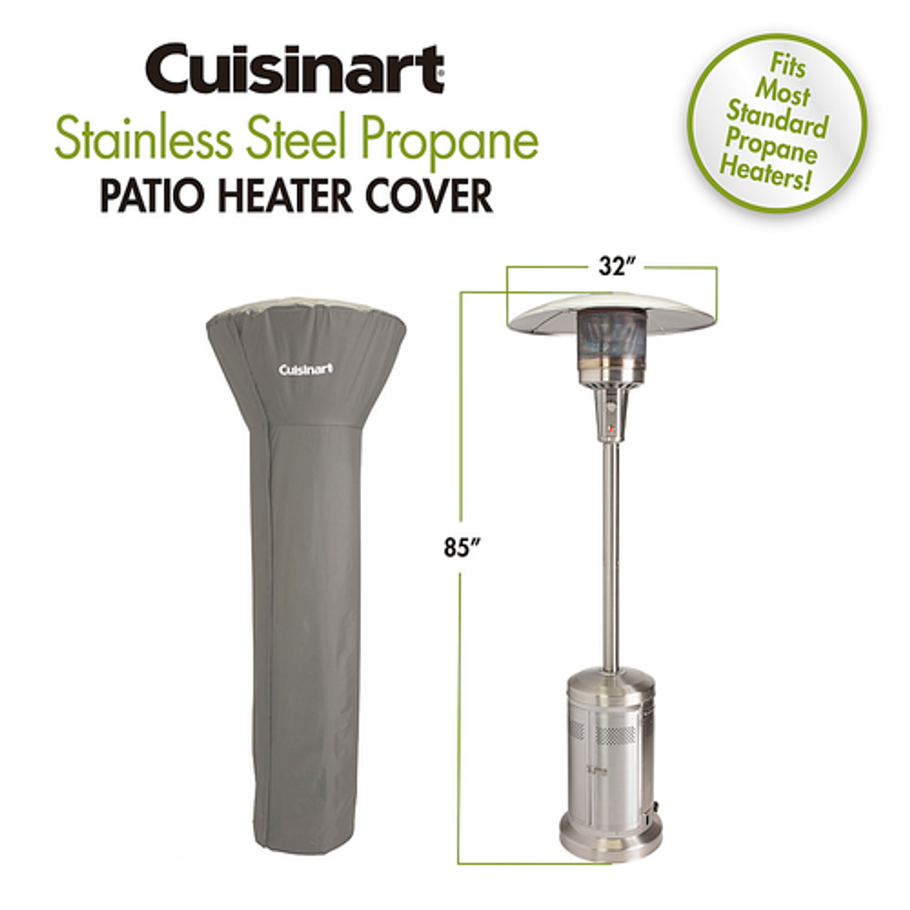 Cuisinart - Propane Patio Heater Universal Cover - Black