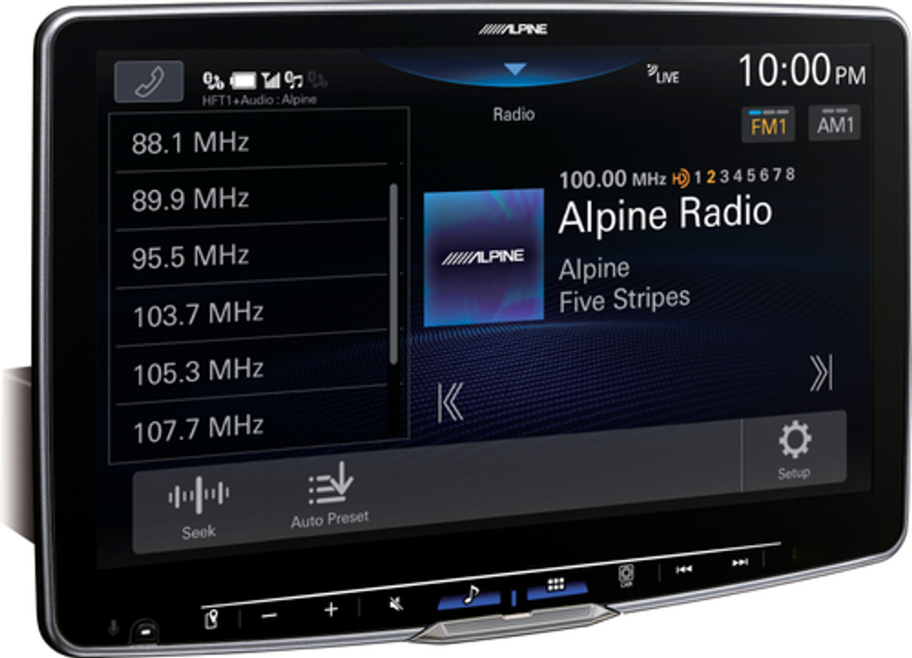 Alpine - 11" Android Auto/Apple CarPlay™ - Built-in Bluetooth -  Floating Screen Digital Multimedia Receiver - Black