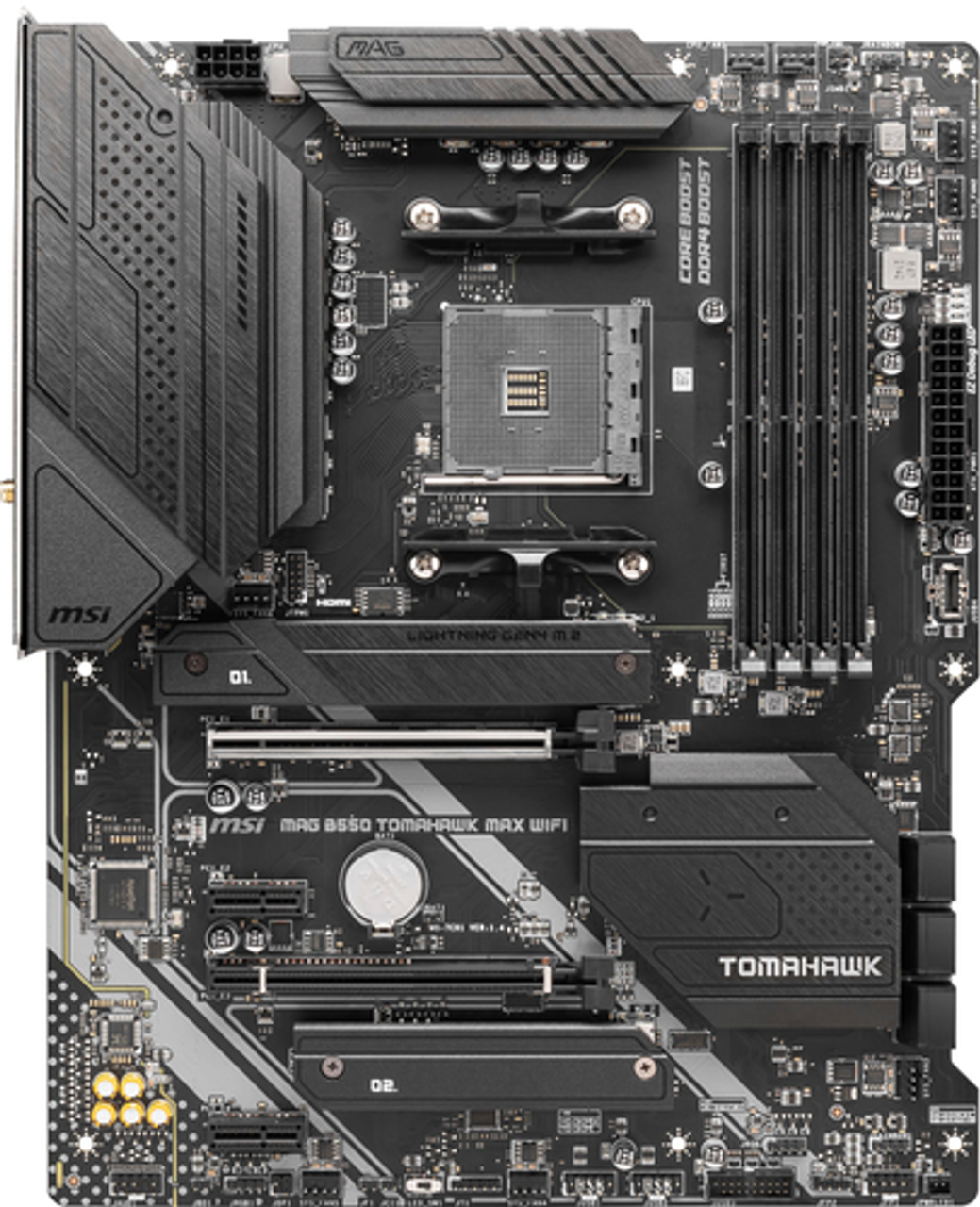 MSI - B550 TOMAHAWK MAX WIFI (Socket AM4) USB-C Gen2 AMD ATX GAMING Motherboard